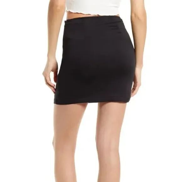 Free People Night Dreamer Twisted Mini Skirt In Black Beauty - 8 - Picture 3 of 4